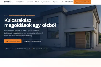 Ügyvédi iroda bemutató weboldala letisztult, bizalomépítő felépítéssel